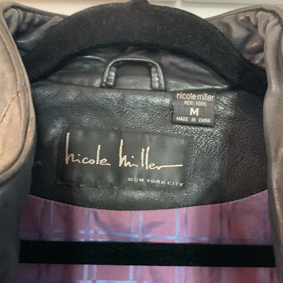 Nicole Miller leather jacket - Picture 2 of 7